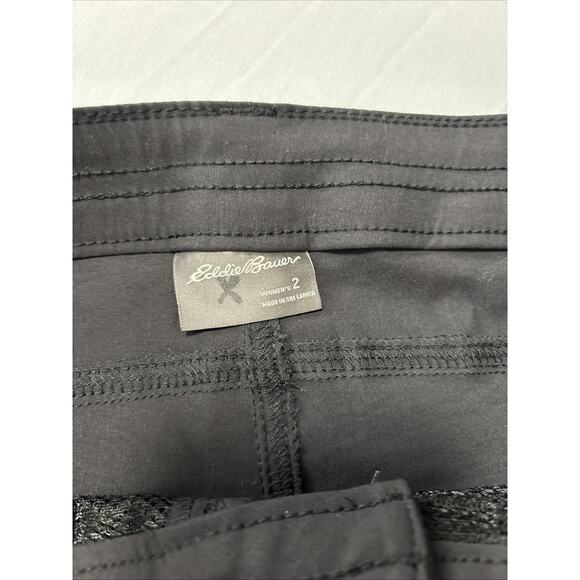 Eddie Bauer Womens 2 Black Slightly Curvy Hiking Capri Pants Outdoors Athleisure - Picture 5 of 9